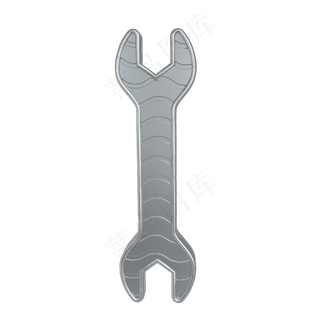 银质波纹扳手装饰,免抠元素