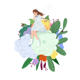 七夕情人节花束素材