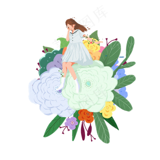 七夕情人节花束素材