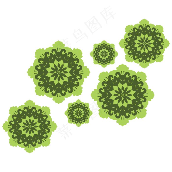 矢量手绘卡通花纹