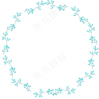 绿色花环花边小框 绿色花环花边小框