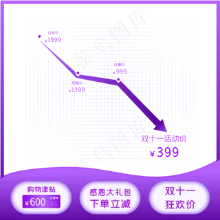 紫色价格下降狂欢主图