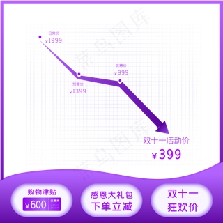 紫色价格下降狂欢主图
