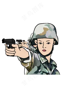 军队军人建军节英姿飒爽解放军