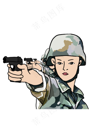 军队军人建军节英姿飒爽解放军