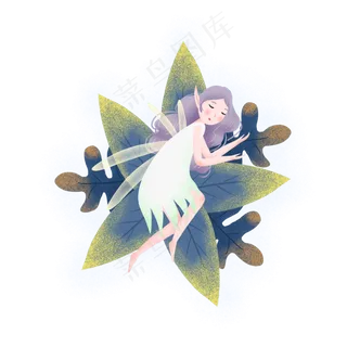 夏季睡觉的小精灵