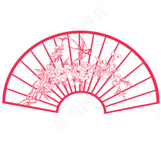 卡通手绘剪纸花鸟,免抠元素