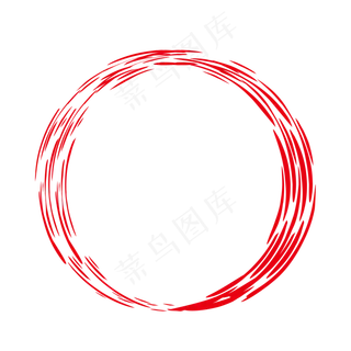 中国风红色笔刷水墨线条