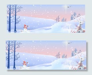 12月你好白色文艺手绘电商小清新banner