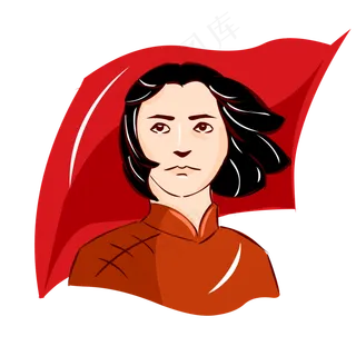 红色革命手绘刘胡兰