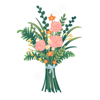 清新唯美浪漫七夕情人节花束