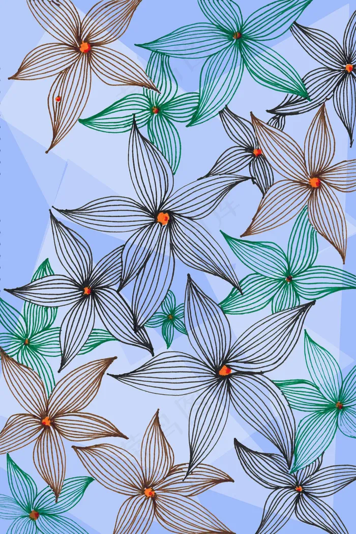 春天简约各类花节春日(3545X5315(DPI:100))psd模版下载