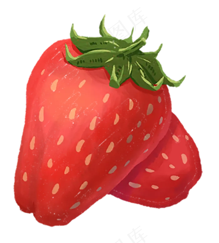 草莓水果(1000X1106(DPI:300))psd模版下载