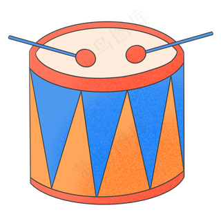 儿童节玩具小鼓卡通