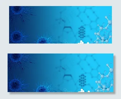 生物分子科技感蓝色医疗banner