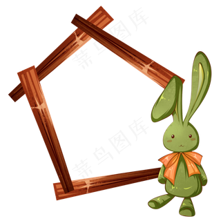 玩具兔子边框