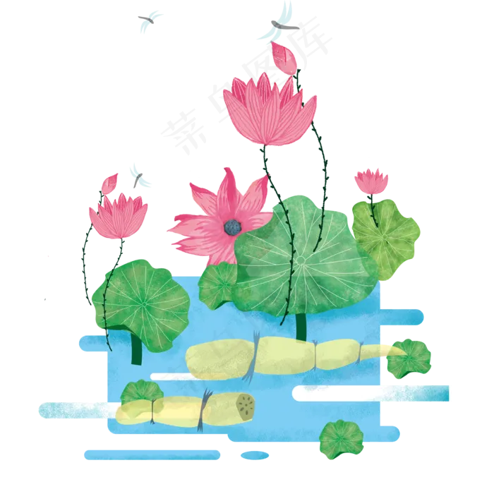 荷花盛开季节(2000X2000(DPI:96))psd模版下载