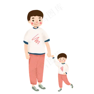 可爱父子父亲节设计素材