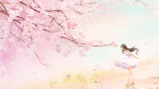 花节立春春分春天粉色节气樱花绽放