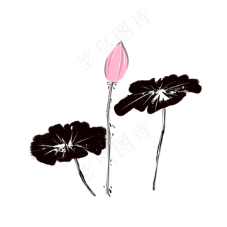   中国风水墨荷花