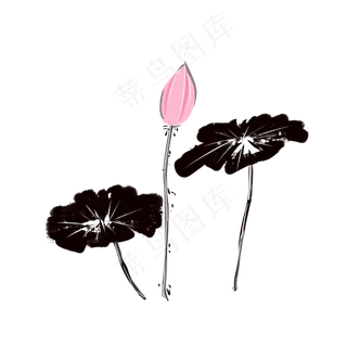   中国风水墨荷花