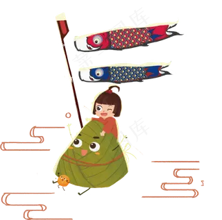 抱粽子的女孩