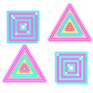 618边框霓虹灯促销图标装饰图案,免抠元素