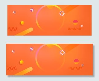 双12促销季几何橙色banner
