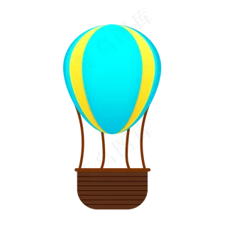 六一儿童节彩色热气球