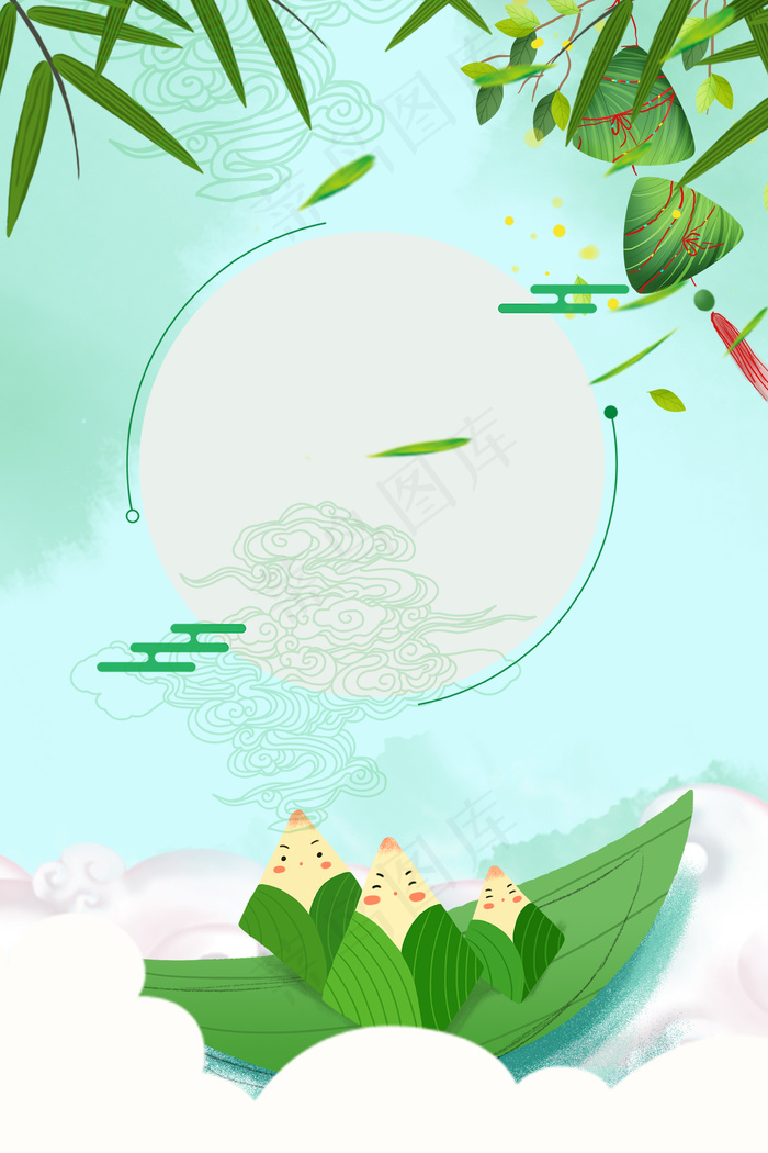 五月初五端午节促销美食背景