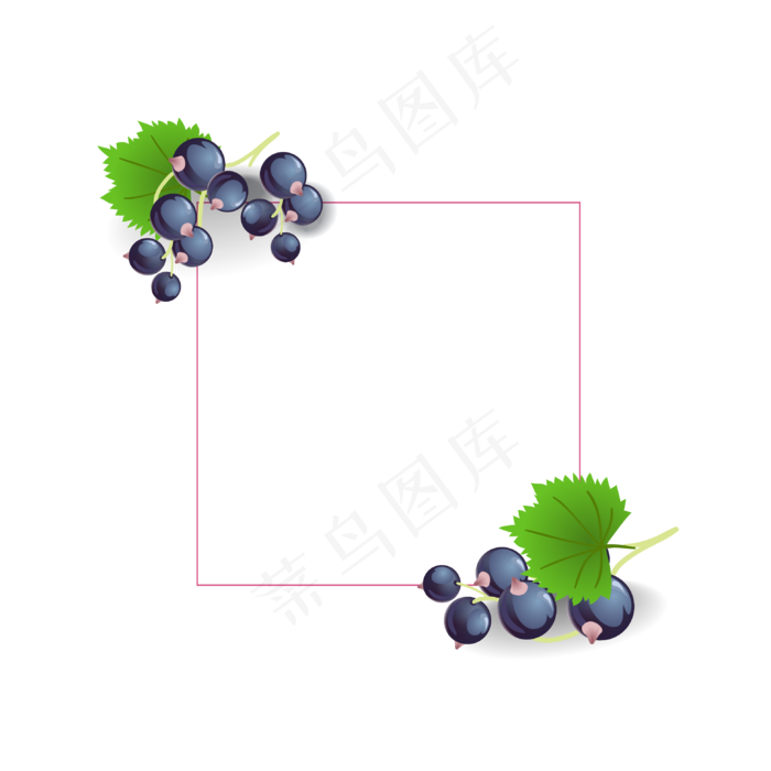 夏天暑假夏至植物装饰素材(750X750)eps,ai矢量模版下载