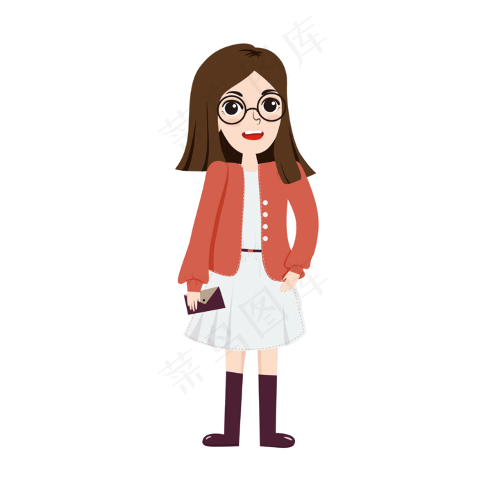 教师节暖色系女老师