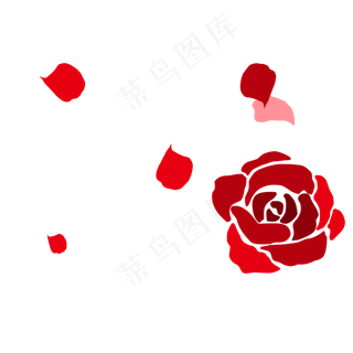 红色玫瑰花瓣漂浮素材免费下载