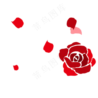 红色玫瑰花瓣漂浮素材免费下载