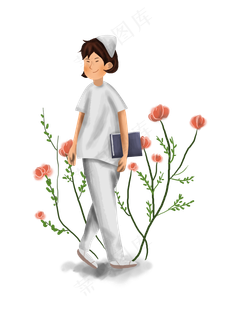 手绘医疗医院护士