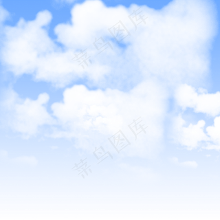 天空上棉花糖一般的云