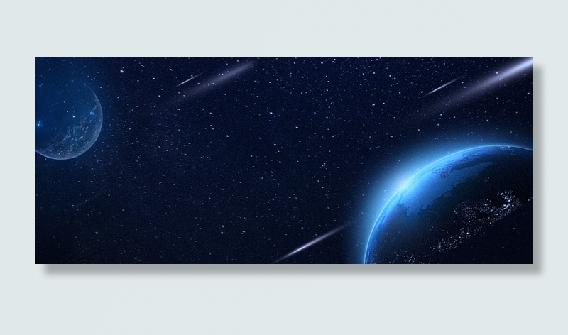 简约科技星球创意背景合成banner