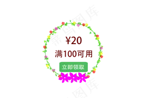 花边边框优惠券
