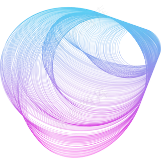 抽象创意彩色渐变线条图案元素,免抠元素