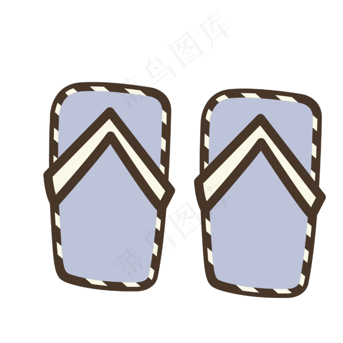 卡通手绘可爱沙滩拖鞋