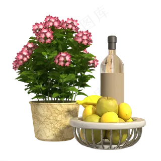 盆景水果洋酒组合