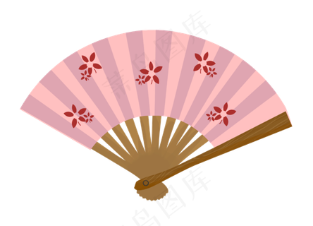 中国风扇子粉色扇子,免抠元素