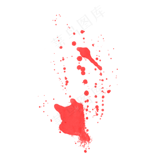 水彩不规则红色泼墨