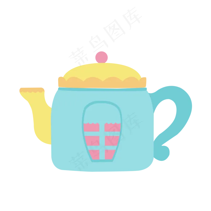 儿童公主可爱茶壶(2000X2000(DPI:300))psd模版下载