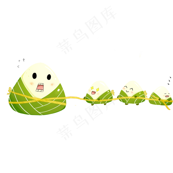 端午节手绘卡通粽子免抠