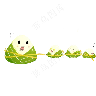 端午节手绘卡通粽子免抠