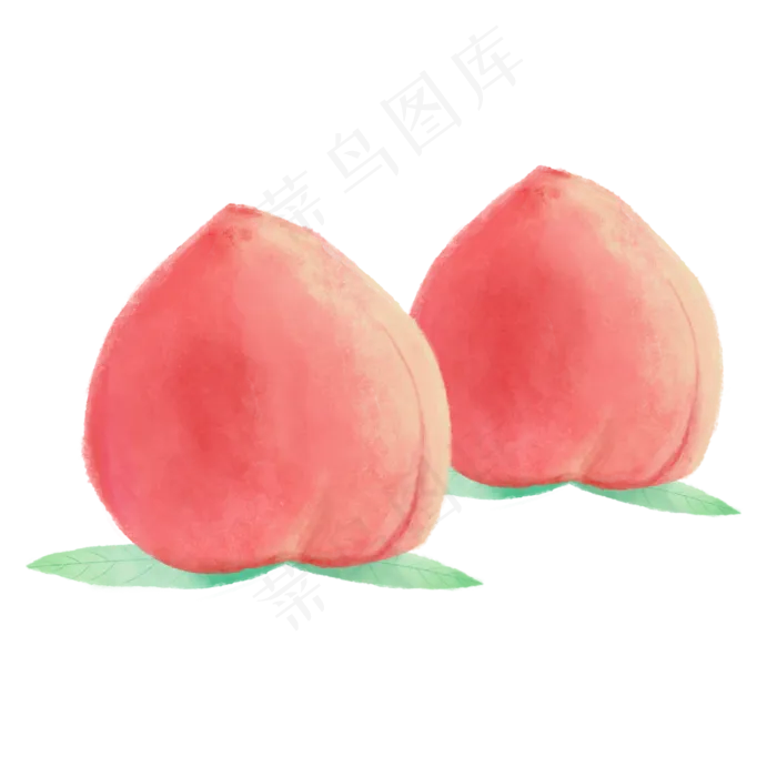 清新的两个桃子(2000X2000(DPI:300))psd模版下载