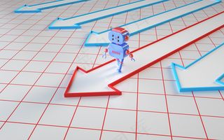 商务卡通机器人图片