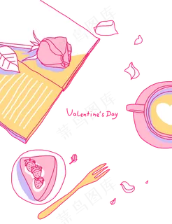 桌面俯视物品摆件图