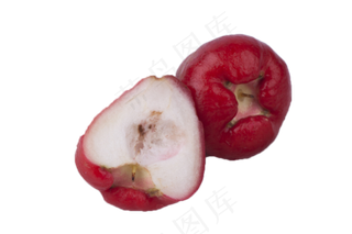 两个美味甘甜的莲雾